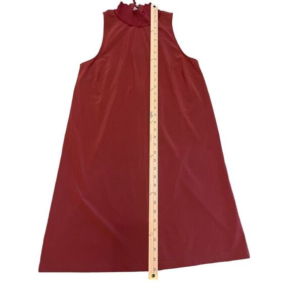 Athleta Women’s Initiative Zipper Mock Neck Sleeveless Sun Dress Maroon XS - Picture 5 of 13